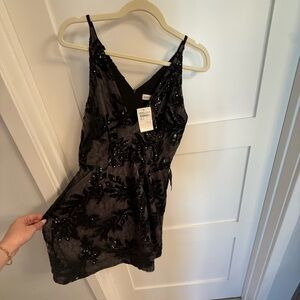 Dress the Population Black Sequin Mini Dress